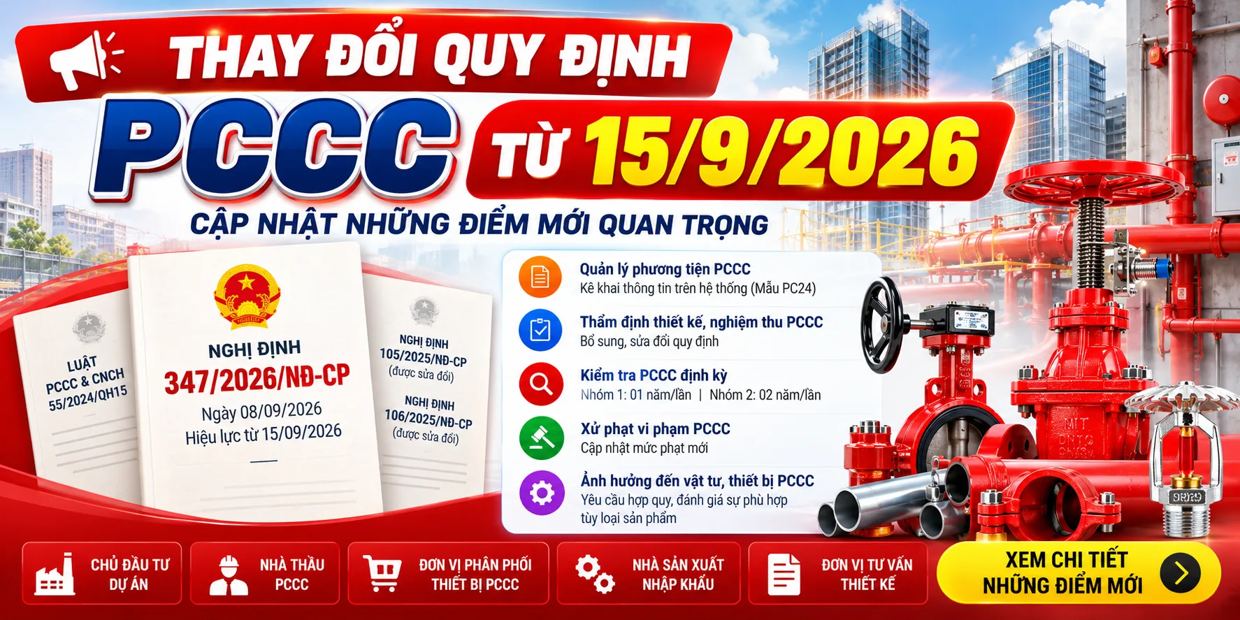 Thay đổi PCCC từ 15/9/2026: Những điểm mới doanh nghiệp cần biết